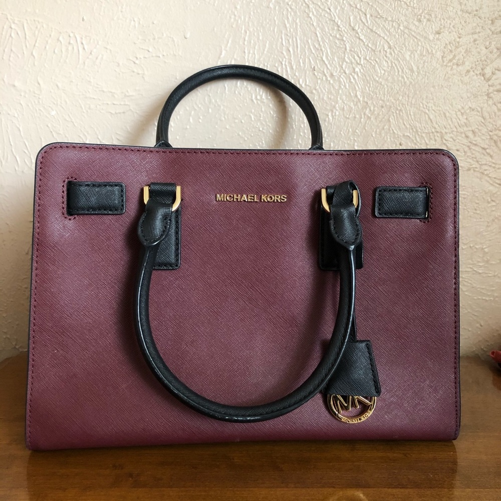 Michael Kors maroon satchel